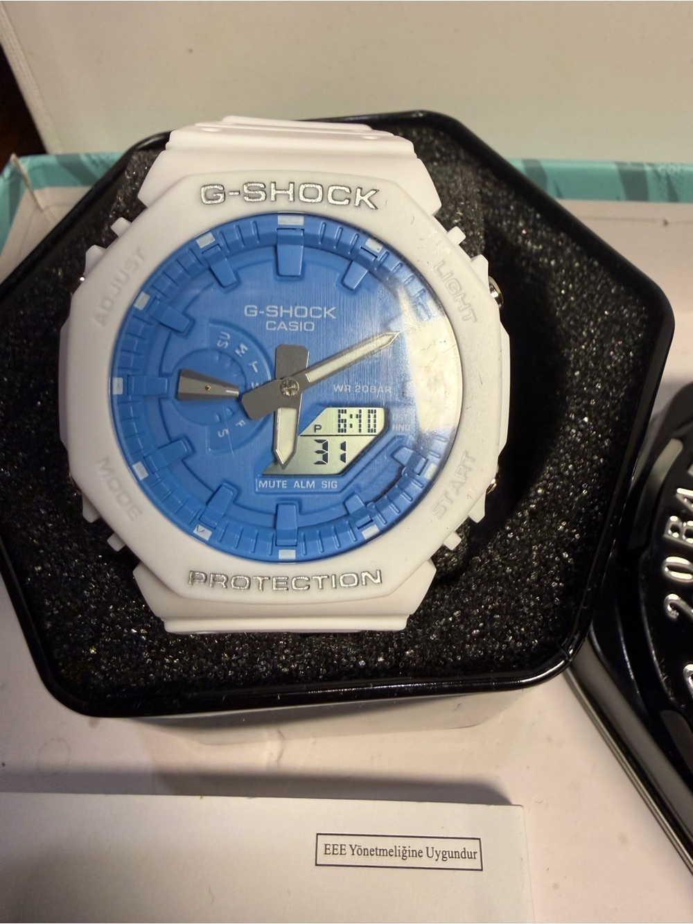 G-Shock White and Blue Men's Watch